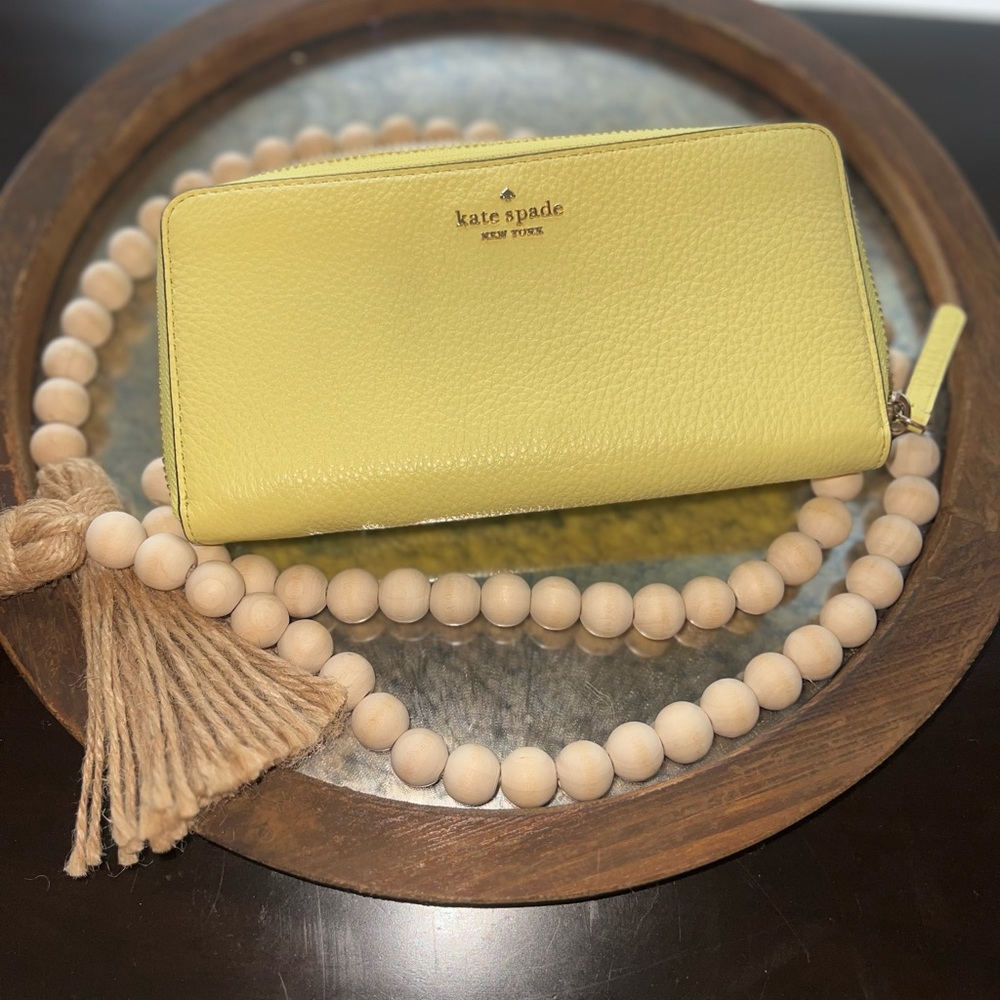 Kate Spade Lemon Yellow Zip Wallet
